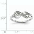 thumbnail image 3 of Bague Symbole Infini en Or Blanc 14K Diamant Taille 7, 3 of 3