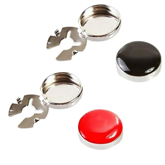 Gemelos simples Hugo de 4 piezas para camisas de vestir Negro y rojo