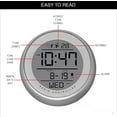 thumbnail image 6 of Water Resistant Suction Cup Atomic Clock, Silver, 6 of 6