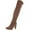 Taupe, variant on Journee Womens Maya Block Heel Over The Knee Boots