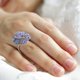 thumbnail image 4 of Delicate Flower Ring Ceramic Women Ring Jewelry Set, 4 of 5