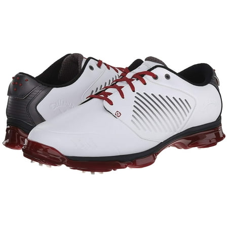 Callaway Men's Xfer Nitro Golf Shoes, Style M182 - White/Grey/Crimson, 9 M