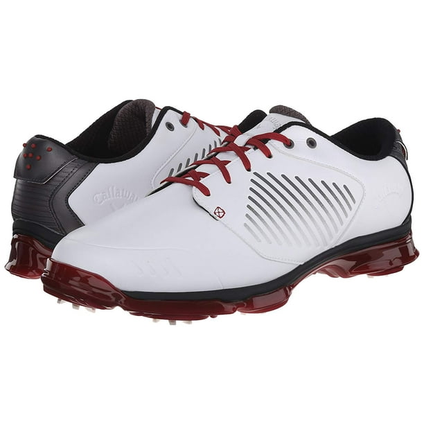 Callaway Men�s Xfer Nitro Golf Shoes White/Grey/Crimson Callaway Men�s Xfer Nitro Golf Shoes White/Grey/Crimson