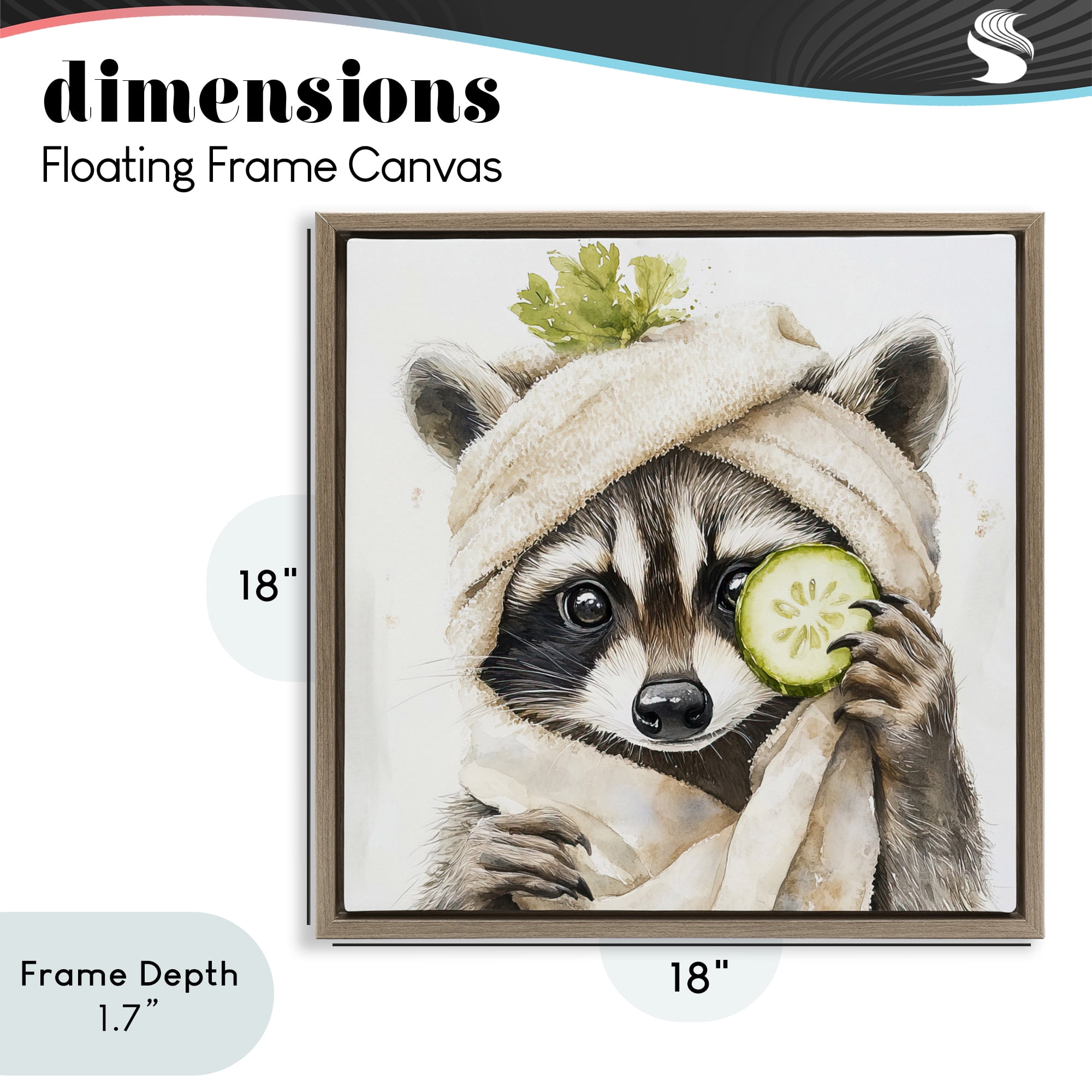 Stupell Industries Time To Depuff Self Care Brown Framed Floater Canvas Wall Art, design by Tina LeCour