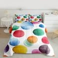 thumbnail image 2 of Manfei Watercolor Geometric Circle Full Size Comforter Sets,Ink Painting Art Bedding Comforter Set,Colorful Dots Bedding Sets For Boys Girls,Microfiber Bedroom Decor Reversible,3-Piece, 2 of 8