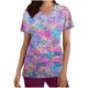 thumbnail image 1 of Blusas para Mujeres Flor Púrpura Casual Impresión de Conciencia de Alzheimer, Camiseta de Manga Corta con Cuello en V para el Apoyo de la Enfermera Y Diario, 1 of 4