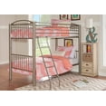 thumbnail image 4 of Powell Kalmia Heavy Metal Kid's Twin over Twin Convertible Bunk Bed with Built-In Ladder, Pewter, 4 of 19