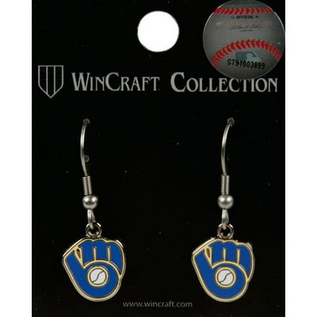MLB - Milwaukee Brewers "Glove" Gold Dangle Earrings