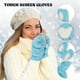 thumbnail image 2 of Guantes sin dedos para mujer Guantes de gato Guantes cálidos de felpa sintética Guantes de gato bonitos para los dedos Guantes de invierno para cosplay Equipamiento para deportes de invierno, 2 of 4