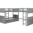 thumbnail image 7 of Bunk Bed With Loft And Two Drawers In Gray - & Functional Furniture Twin Storage Facilities Practical Bedroom, 7 of 7