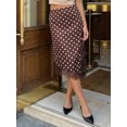 thumbnail image 4 of LMLYSoH Women Skirt Elastic Waist Lace Patchwork Irregular Hem Side Slit Casual Going Out Skirts, 4 of 9