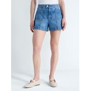 Women's Patch Pocket Denim Shorts, 3" Inseam, Sizes 0-18