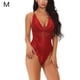 thumbnail image 1 of Sexy Jumpsuit Soft Cosplay Body Mono de tela con pantalla de encaje para mujeres adultas, rojo vino, M Eigraketly XX000036-17, 1 of 7