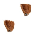 thumbnail image 1 of Decodeary Comfortable Infield Pitcher Baseball Gloves for Beginner Players Brown 11.5 inch 2Set, 1 of 1