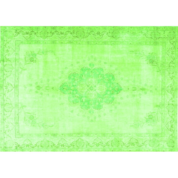 Ahgly Company Indoor Rectangle Persian Green Traditional Area Rugs, 2' x 5'
