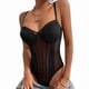 thumbnail image 1 of Body de encaje para mujer, lencería con correas ajustables, erógeno, espalda descubierta, encaje transparente, Costura de malla, lencería de una pieza, 1 of 8