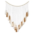 thumbnail image 2 of Tapiz tejido de macramé con borlas, fondo bohemio, decoración para colgar en la pared Marrón, 2 of 8
