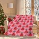 thumbnail image 4 of Christmas Flannel Christmas Tree Blanket Forest Snow Scene Thickened Printed Blanket Double Sided Plushs Nap Blanket Shawl Holiday Gift Blanket, 4 of 6