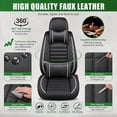 thumbnail image 4 of WRWolf Seat Covers for Subaru Outback 2010-2026 | 5-Seats Leather Seat Covers, Easy to Install Automotive Seat Covers Full Set (Full Set, Black&White), 4 of 7