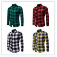 thumbnail image 3 of Men's Warm Plaid Shirts Flannel Long Sleeve Formal Shirt Tops Outfit, 3 of 5