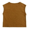 thumbnail image 3 of Chenyin Baby Toddler Boys Girls Tanks Tops Bamboo Cotton Sleeveless Tees Solid Color Vest Unisex Crewneck Summer T-Shirt for Kids 9M-7T, 3 of 7