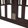 thumbnail image 5 of Montessori Full Size Floor Bed with Rails, Wood Bed Frame with Fence and Door, Full Playhouse Bed for Children, Boys, Girl, No Noise, (Crib, Height: 21.7 Inches), Walnut, 5 of 8