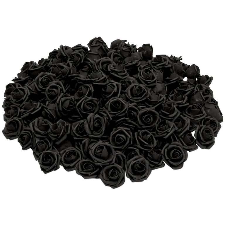 Bright Creations 100-pack Black Artificial Flowers, Bulk Stemless Fake Foam  Roses For Decorations, Diy Crafts, Bouquets, 3 In : Target