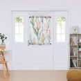 thumbnail image 5 of Soft Tulip Pattern Door Side Curtain 54x40in Privacy Shade UV Protection Rod Pockets, 5 of 10