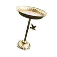 thumbnail image 4 of Baño de aves al aire libre alimentador de aves plato metal vintage de carpintería de pájaros bancos de pájaros para la cubierta casera balcón de patio Oro, 4 of 8
