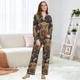 thumbnail image 6 of FORMRS Womens Pajama Set Long Sleeve Top and Pants with Pockets Soft Comfy Lounge Sleepwear, Sizes S-2XL, Cows and Flowers, 6 of 7