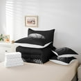 thumbnail image 5 of Erosebridal 3D Basketball Bed in a Bag Full Size for Kids Boys, Black Grey Bedding Full Size, Sports Player Reversible Comforter Sets with Sheets, Breathable Bedroom Decorative, 7pcs, 5 of 6