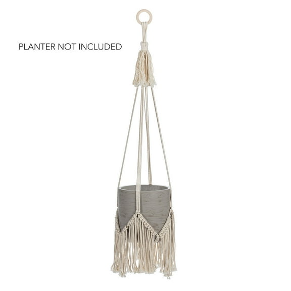 Set of 4 Planter Hanger with Fringe