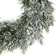 thumbnail image 4 of Northlight Pine Cones and Berries Flocked Rosemary Small Artificial Christmas Wreath - 20" - Unlit, 4 of 9