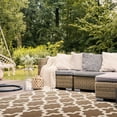 thumbnail image 6 of SAFAVIEH Courtyard Amanda Geometric Indoor/Outdoor Area Rug, 5'3" x 5'3" Square, Brown/Bone, 6 of 15