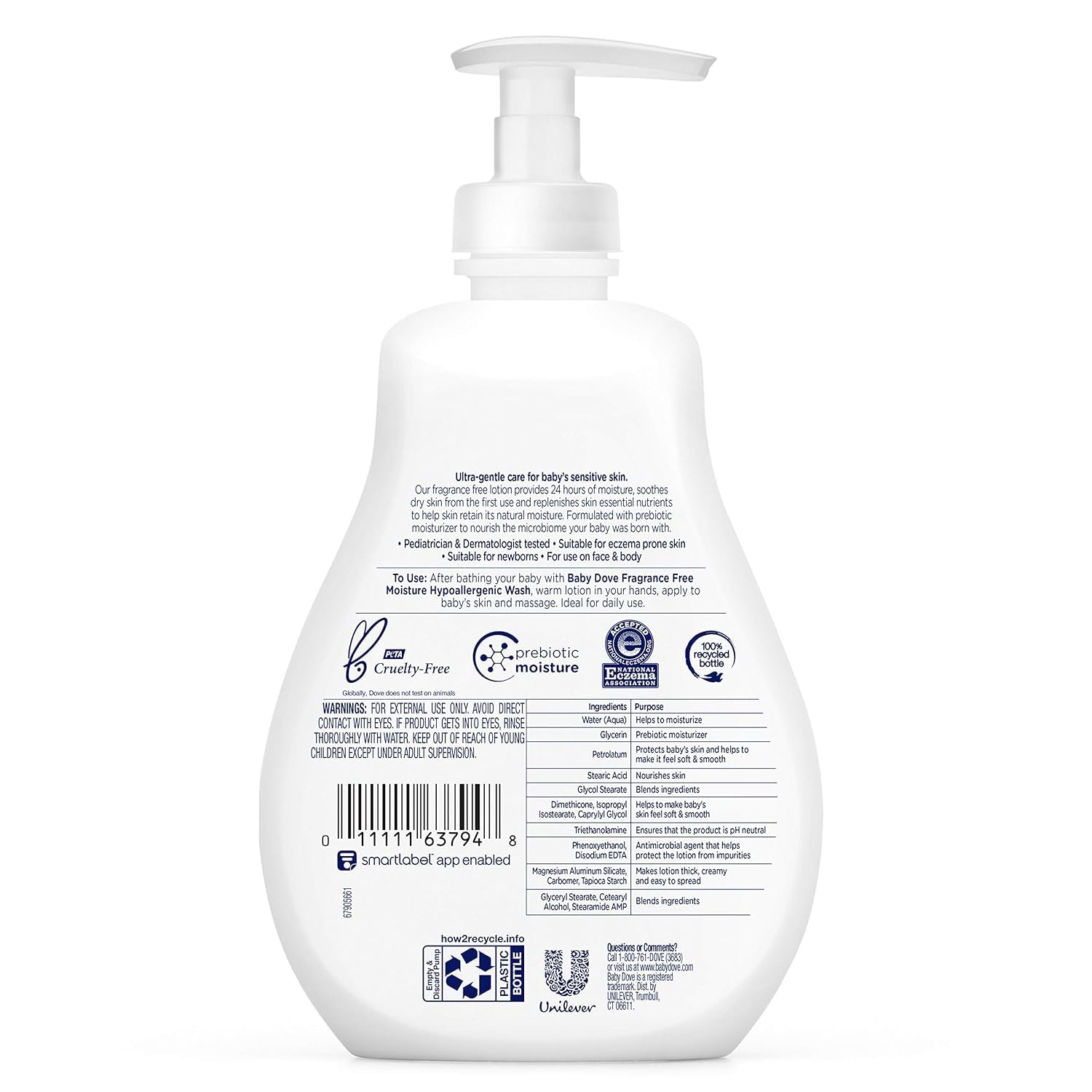 Baby Dove Sensitive Moisture Baby Lotion, 13 Fl Oz photo 4