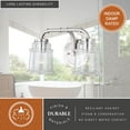 thumbnail image 5 of Toledo 2 Light Satin Nickel Industrial Jar Bathroom Vanity Fixture, 5 of 11