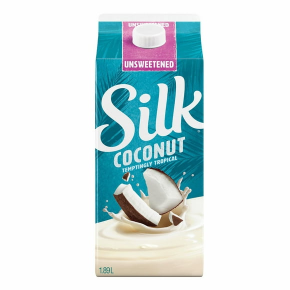 Silk Coconut Beverage, Unsweetened Original, Dairy-Free, 1.89L, 1.89L Coconut Milk
