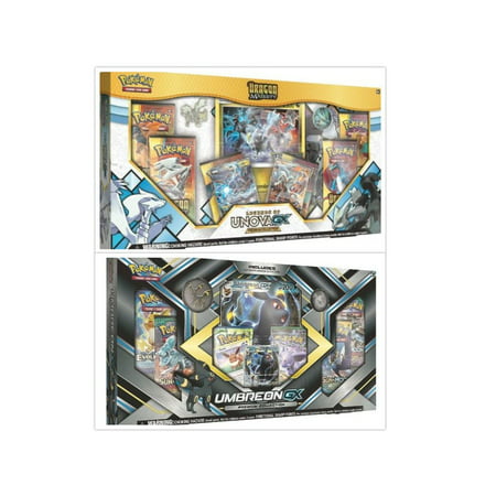 Pokemon Dragon Majesty Legends of Unova GX Box and Umbreon GX Collection Box Trading Card Game Bundle, 1 of