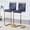 2Black,Gold, variant on TesNus Bar Stools Set of 2 Black PU Leather C-Shaped 38 Inch for Kitchen Island