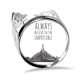 thumbnail image 1 of Anillo de compromiso de boda de amor ajustable negro blanco Unbranded M, 1 of 3