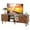 Brown, variant on NiamVelo Wooden TV Stand for 55-60 inch TV,  Modern Entertainment Center Media Console Table  with Storage Cabinets and Open Shelves for Living Room, Office, Black
