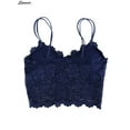 thumbnail image 6 of Spencer Womens Sexy Lace Backless Bralette Bra Vest Crochet Tank Camisole Padded Bra Crop Top Lingerie "L,Blue", 6 of 7