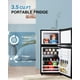 thumbnail image 3 of EUASOO KB FLS-80-Black 3.5 pies cúbicos, refrigerador pequeño con congelador, refrigerador retro con puerta doble, termostato ajustable de 7 niveles para cochera, recámara, oficina, departamento,, 3 of 5