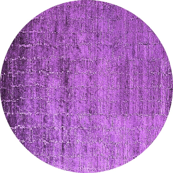 Ahgly Company Indoor Round Solid Purple Modern Area Rugs, 6' Round