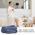 thumbnail image 4 of Latrodar Bath Towels Set For Bathroom Cotton Thick Soft Absorbent Towel Household Wash Face Gift Towel Blue Upgraded 10x3.2 Inch, 4 of 5