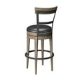 thumbnail image 6 of Artum Hill Morrison Pecan Brown 28" Seat Height Faux Leather and Wood Swivel Dining Bar Stools (Pack of 2), 6 of 6
