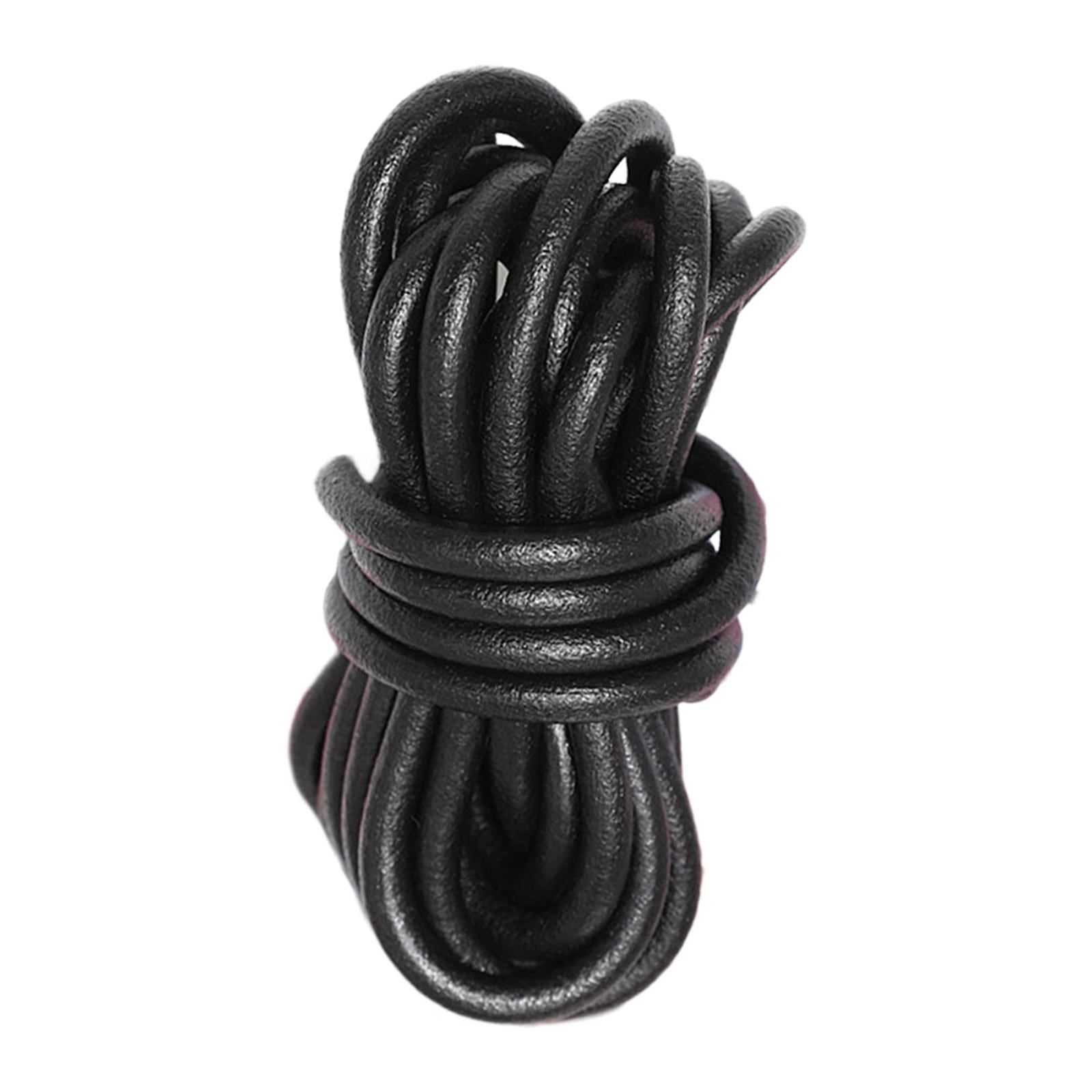 5M Genuine Real Round Leather Cord Rope String for Crafts Necklace  Bracelets