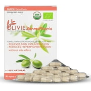 Organic Olive Leaf Extract Supplement for Women and Men by OLIVIE | DermaPsoria Supplement for Psoriasis, Eczema, Hyperpigmentation | Olive Oil Capsules | Antioxidant Polyphenols | 80 Vegetal Capsules