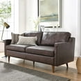 thumbnail image 2 of Sofa, Brown, Leather, Modern Contemporary, Mid Century Living Hotel Lounge Cafe Lobby, 2 of 8