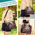 thumbnail image 5 of Flamingoes Flowers Leaves Floral Cooler Bag Lunch Bag Soft Cooler Cooling Tote Insulated Lunch Box for Adult Men Women, 5 of 6